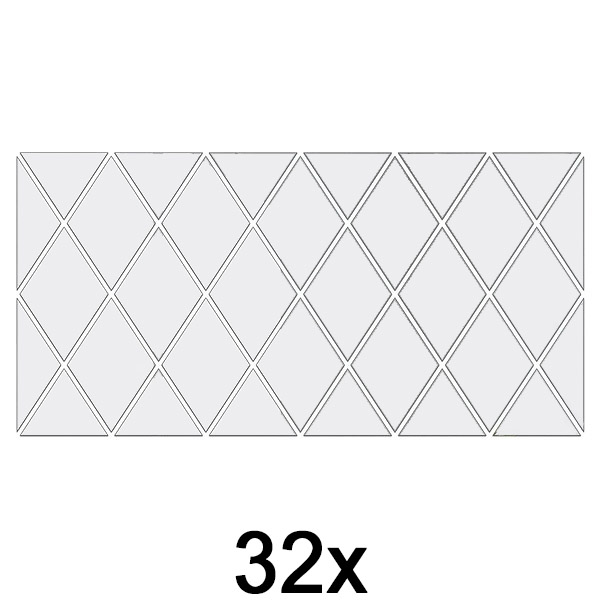 1x Veidrodiniai sienų lipdukai (32 vnt.) | WALLGEM