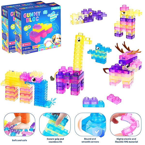 Minkštos, suspaudžiamos kaladėlės| JELLYFUN